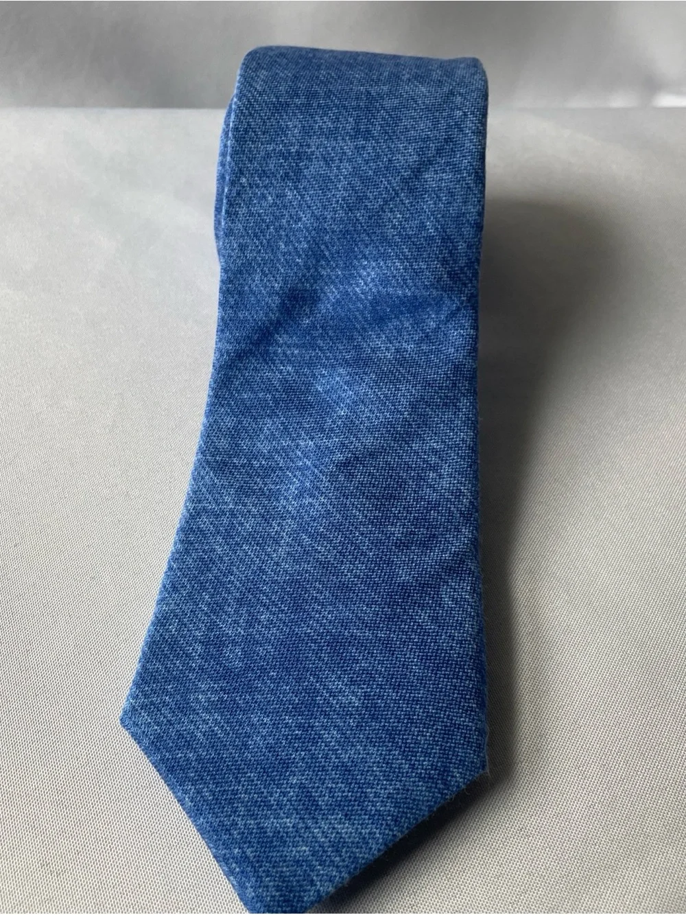 Daniel Cremieux Silk Cotton Blend Slim Blue Men's Tie 56”